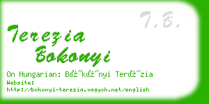 terezia bokonyi business card